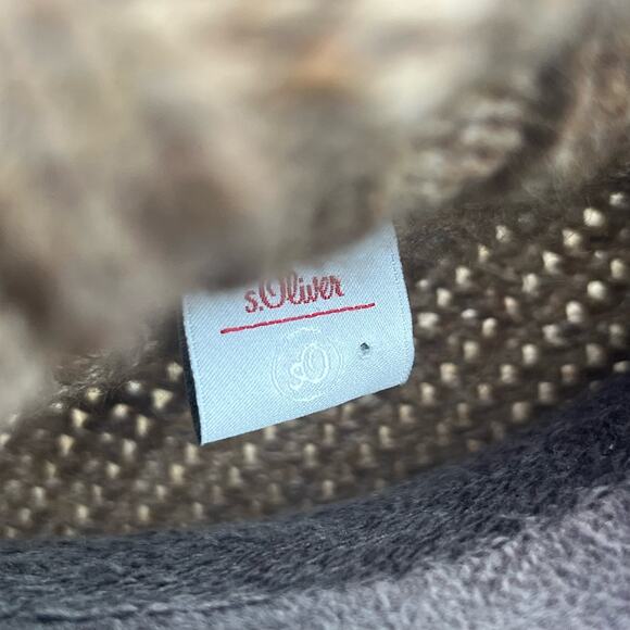 Mob Wife Chic Faux Fur Cable Knit Gilet Vest Western Tan Brown Sz 12 - Picture 6 of 9